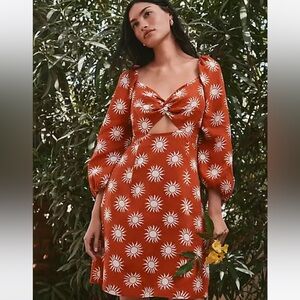 LOFT Red Floral Mini Dress